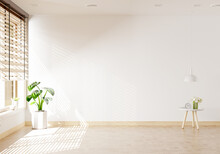 Blank Living Room Interior With Copy Space, 3D Rendering