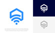 © DevArt - smart home house signal wifi wireless logo vector design