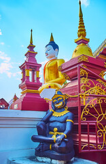 Poster - The Yaksha guardian of Wat Ratcha Monthian, Chiang Mai, Thailand