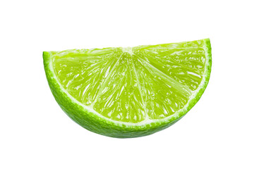 slice lime on transparent png