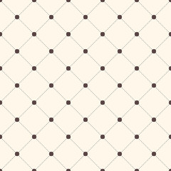 Wall Mural - brown dotted on light yellow background. vector seamless pattern. pastel color.
