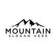 abstract mountain logo icon and vector