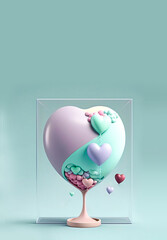 Poster - Shiny Heart Shape.