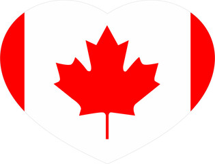 Wall Mural - Canada flag heart shape 2023011112