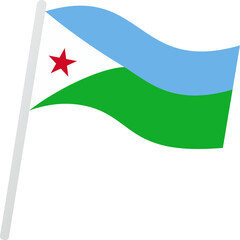 Wall Mural - Djibouti flag 2023011139