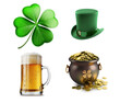 St. Patrick's day kit, PNG file with transparent background. Generated AI used in this image. 
