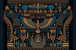 Egyptian pattern for wallpaper background. Egypt style. Generative AI