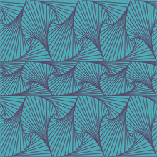 Blue Green Abstract Seamless Pattern With Leaves