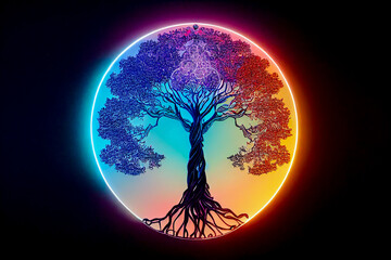 Wall Mural - tree of life, Generative AI Illustration