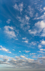 Wall Mural - fantastic clouds against blue sky, panorama