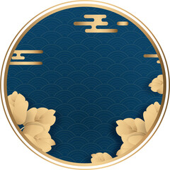 Wall Mural - chinese new year frame decoration element, png file no background