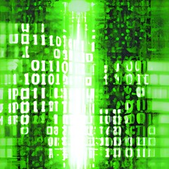 binary sci-fi digital code background. generative ai.