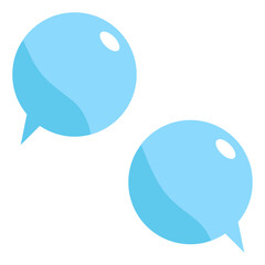 Canvas Print - speech bubble flat icon