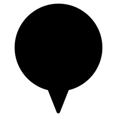 Canvas Print - speech bubble glyph icon