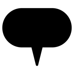 Canvas Print - speech bubble glyph icon