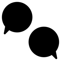 Canvas Print - speech bubble glyph icon