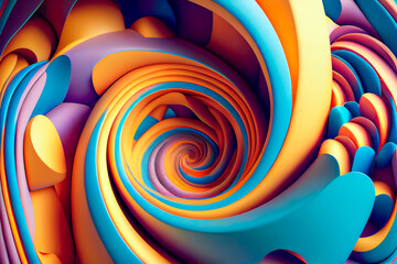 Wall Mural - abstract festive background with burning fantastic swirl. surreal 3d wallpaper background. generativ