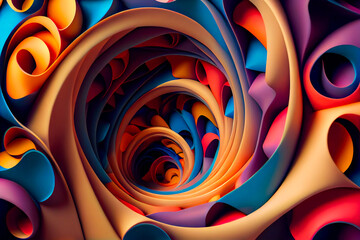 Wall Mural - abstract festive background with burning fantastic swirl. surreal 3d wallpaper background. generativ