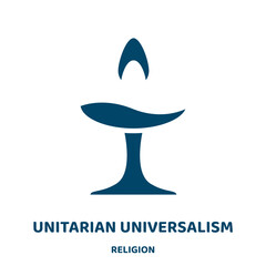 Canvas Print - unitarian universalism vector icon from religion collection. light filled flat symbol for mobile concept and web design. Black religious glyph icon. Isolated sign, logo illustration. Vector graphics.