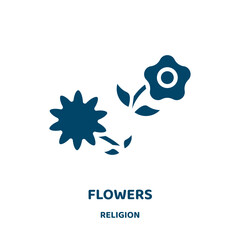 Wall Mural - flowers vector icon from religion collection. nature filled flat symbol for mobile concept and web d