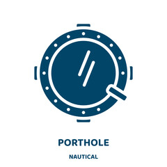 Wall Mural - porthole vector icon from nautical collection. ship filled flat symbol for mobile concept and web de