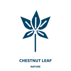 Wall Mural - chestnut leaf vector icon from nature collection. fall filled flat symbol for mobile concept and web