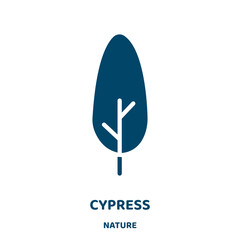 Wall Mural - cypress vector icon from nature collection. tree filled flat symbol for mobile concept and web desig