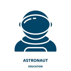 Wall Mural - astronaut vector icon from education collection. spaceman filled flat symbol for mobile concept and 
