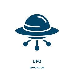 Wall Mural - ufo vector icon from education collection. space filled flat symbol for mobile concept and web desig