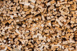 Pile of firewood close up