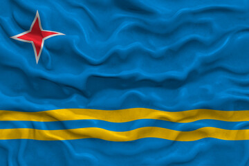Wall Mural - National flag of Aruba. Background  with flag of Aruba.