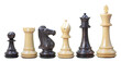 Leinwandbild Motiv chess pieces isolated on white