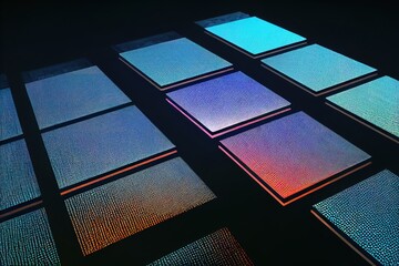 Wall Mural - Portal to another universe with neon glow around