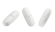 © Olesia - Set of white pills isolated on white or transparent background.