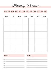 Wall Mural - Monthly planner