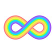 Abstract rainbow infinity. Vector illustration.