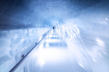 Inside Of The Ice Palace Under The Glacier At The Top Of Jungfraujoch, Switzerland