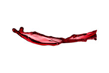 Red Wine Splash, Isolated On Transparent Background