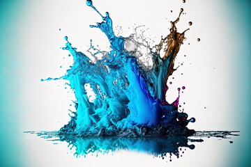 Sticker - Isolated product background water splash. Generative AI