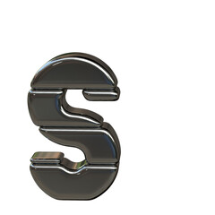 Symbol of four silver blocks. letter s