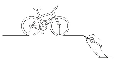 Wall Mural - hand drawing business concept sketch of bicycle - PNG image with transparent background