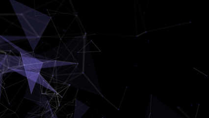 Wall Mural - abstract plexus geometry background. digital technology network connection concept. 3d rendered illu