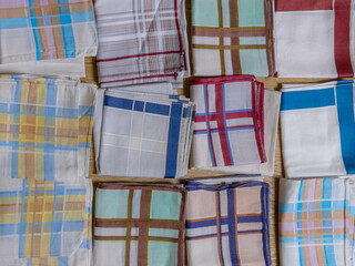 Wall Mural - Vintage stripped cotton Handkerchiefs for men.	
