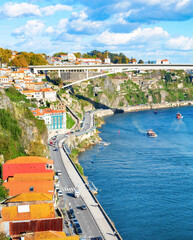 Wall Mural - Porto Henrique bridge river cityscape