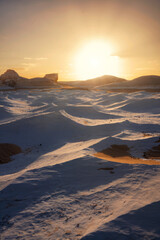 Wall Mural - White desert in western Egypt taken in January 2022