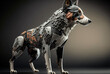 a real half-robot dog or a robot dog with cyborg body parts. Generative AI