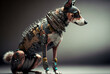 © wetzkaz - a real half-robot dog or a robot dog with cyborg body parts. Generative AI