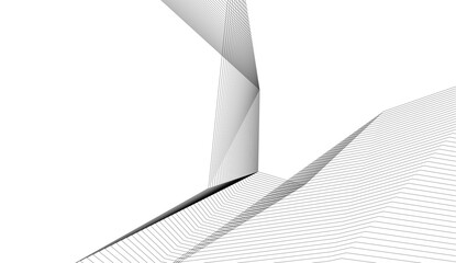  Geometric lines on white background 