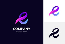 Modern Letter E Abstract Logo Template, Colorful, Letter E Logo For Technology Brand Identity Symbol Mark Design
