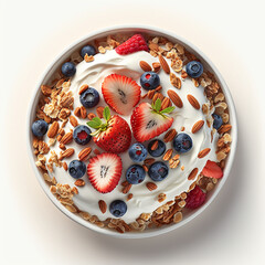 Sticker - Healthy Granola, Yogurt and Berries Breakfast